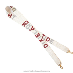 Personalizado hecho a mano con cuentas correa para bolso Rocky Top bordado monedero cinturón semillas cuentas ajustable Gameday moda al por mayor - Product Image 2