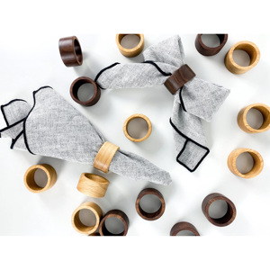 Premium Natural Wood Napkin <b>Rings</b> Set-Classic Design Durable & Eco-Friendly for Wedding Party Home & Restaurant Use - Product Image 6