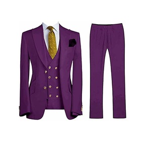 Dernier design tendance : Costume de marié 2 pièces pour homme, style affaires, blazer simple boutonnage en polyester/coton, ensemble plat avec braguette zippée - Product Image 5