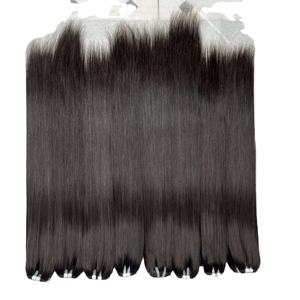 Paquetes de cabello liso de hueso tejido de alta calidad con cierre a juego Extensiones de cabello humano frontal al por mayor - Product Image 1