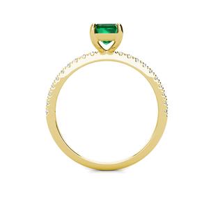 Respetuoso con el medio ambiente Esmeralda 925 Plata de Ley 18K Joyería Boda Baguette Anillo delicado para mujeres <span class=keywords><strong>2022</strong></span> <span class=keywords><strong>Destiny</strong></span> Jewelry - Product Image 2