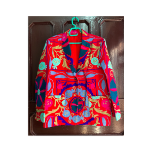 Blazer Suzani Premium con Bordado Colorido, Chaqueta Étnica para Mujer, Estilo Boutique de Moda - Product Image 2