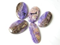 Pierre Charoïte Naturelle en Gros, Cabochon Lisse Poli, Forme Fantaisie, 20-40mm de Long, Pour la Fabrication de Bijoux Faits Main, Prix