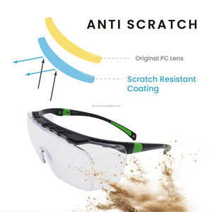 ANSI Z87+ Certified frameless with anti-slip tips protective goggles for construction and renovation work - Product Image 5