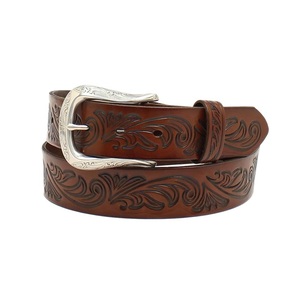 Cinturón de Cuero Americano al por Mayor, Cinturón Vaquero Tradicional de Cuero con Grabado Floral, Cinturón de Cuero Vacuno de Primera Calidad - Product Image 6