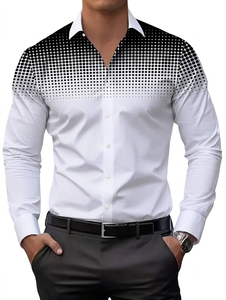 Camisa de Vestir para Hombre, Diseño Estampado Premium, Tela Satén Suave, Manga Larga, Casual, Formal, Transpirable, con Logotipo Personalizado - Product Image 6