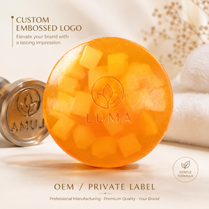 สบู่ล้างหน้าเอนไซม์มะละกอ OEM  โลโก้ปั๊มนูนตามสั่ง แบรนด์ส่วนตัว - Product Image 1