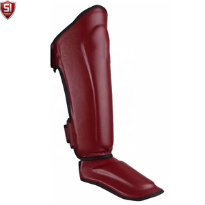 Protège-tibias de boxe pour entraînement de combat, protection de la cheville et du cou-de-pied, chauffe-jambes MMA Muay Thai, protège-tibias légers en PU - Product Image 5