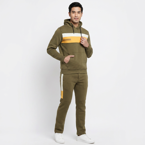 Chándal con Capucha para Hombre, Color Sólido, Manga Larga, Ropa Casual, Transpirable, Poliéster y Algodón, Otoño, Corte Regular - Product Image 4