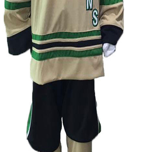 Conjunto de Uniforme de Hockey para Adultos, Color Verde Bronceado y Negro, Impresión por Transferencia de Calor, Jersey y Pantalones de Poliéster Transpirable, Unisex, ELEGANT CORPORATION - Product Image 5