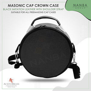 Étui de transport souple et léger de qualité supérieure pour casquette de franc-maçon (noir) avec fermeture éclair, boîte à chapeau Rite écossais noire avec sangle - Product Image 5