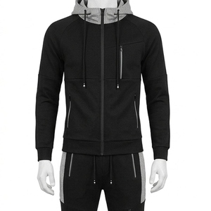 New Fashion <b>Polyester</b>/Cotton Summer Men Casual Solid Pullover Tracksuit Top Lightweight Fleece Breathable Quick Dry Jogging - Product Image 4