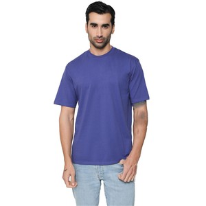 T-shirt uni pour homme en coton, col rond, manches courtes, décontracté, basique, tissu doux et respirant, coupe classique, à porter au quotidien - Product Image 5