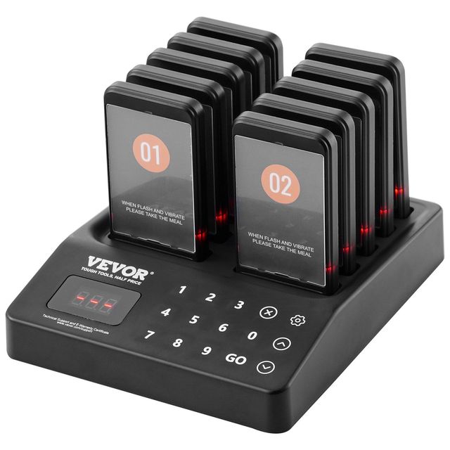 Restaurant Pager System 10 Buzzers Wireless Guest Calling For Hotels And Food Service