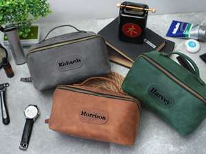 Custom Handcrafted Genuine Leather <b>Toiletry</b> <b>Bag</b> Vintage <b>Men</b> Travel Dopp Kit Luxury Shaving Wash Organizer <b>Bag</b> LYG-0147 - Product Image 5