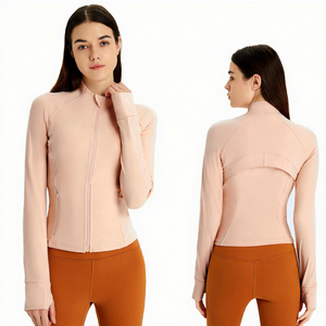 Ropa Deportiva para Mujer, Camiseta de Yoga sin Costuras de Color Sólido, Manga Larga, Top Corto para Entrenamiento, Secado Rápido, Transpirable, Conjuntos de Yoga - Product Image 5