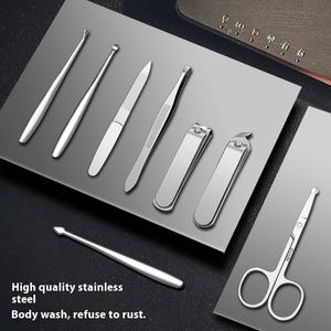 Kit de Manicura y Pedicura Profesional de 8 Piezas de Acero Inoxidable con Logotipo Personalizable y Opción de Regalo - Herramienta de Belleza de Lujo ANAAIF - Product Image 1