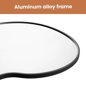 Miroir sur pied moderne à cadre en zigzag, idéal pour la création de contenu esthétique et la vérification des tenues, vente en gros depuis l'Inde - Product Image 2