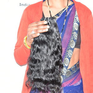 Cheveux naturels vietnamiens de temple, bouclés, alignés dans le sens des cuticules, ondulations profondes, non traités, couleur naturelle, en lots de 10 à 36 pouces - Product Image 4