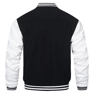 Chaqueta Universitaria de Béisbol para Hombre, Cuello Alto Delgado, Impresión de Logotipo Personalizada en la Parte Delantera, Acolchada, para Invierno - Product Image 4