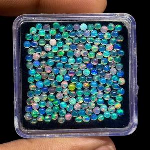 Ópalo Etíope Natural de 2mm, Redondo, Brillante, Cabujón Suelto, Piedras Preciosas al Por Mayor, Lote a Granel para Fabricación de Joyas, OFERTA - Product Image 3