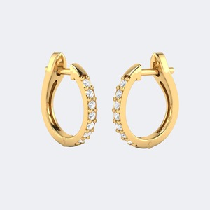Pendientes de Plata con Diamantes Cultivados en Laboratorio de Corte Brillante Redondo de Lujo de 0.30ctw, Color E F, Claridad VS VVS, Joyería para Mujer para Fiestas y Bodas - Product Image 3