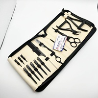 Ensemble d'outils de coiffure professionnels avec étui de transport, kit de coupe et de coiffage des cheveux