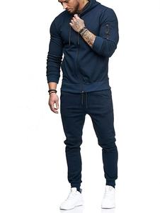 ชุดวอร์มออกกำลังกายแบบขายส่ง เสื้อแจ็คเก็ตมีฮู้ดซิปเต็มตัวสำหรับผู้ชาย ชุดวอร์มสำหรับออกกำลังกายและเล่นกีฬา - Product Image 5