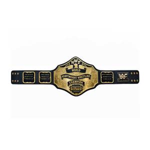 Réplica del Cinturón de Campeonato Mundial de Lucha Libre de la WWF con Forro de PU Personalizado, Cinturón de Título Grabado en Oro y Negro para Fanáticos de la WWE - Product Image 1
