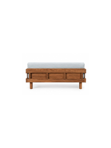 Canapé d'extérieur minimaliste avec coussins en tissu, deux places, accoudoir droit, design convertible pour meubles de salon - Product Image 5