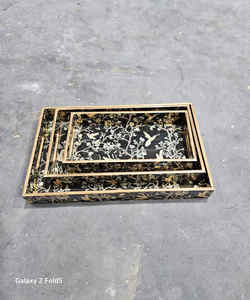 Bandeja de impresión MDF artesanal de alta calidad al por mayor, Bandejas para servir para hoteles, restaurantes, utensilios de cocina con tamaño personalizado - Product Image 1