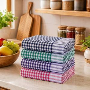 Serviettes de cuisine en coton 100% pur de qualité supérieure, à séchage rapide, personnalisées avec broderie colorée à des prix abordables - Product Image 5