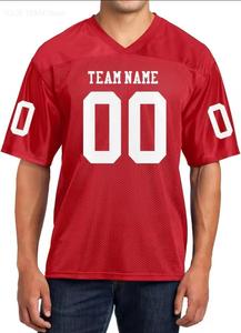 Camiseta de Fútbol Americano Personalizada para Hombre, Cuello en V, Transpirable, Impresión por Transferencia de Calor, Poliéster, Uniforme Unisex para Adultos - Product Image 6