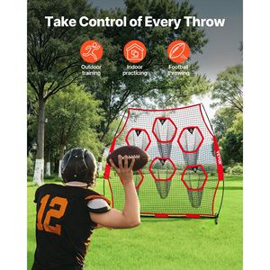 Rete da allenamento per calcio 8x8 piedi senza nodi, per tiro a segno, con 6 tasche bersaglio e cinghie - Product Image 2