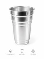 Gobelets en aluminium recyclables et écologiques pour boissons froides, sodas et cocktails, personnalisables, thème football, pré-remplis, lot de 50, vente en gros