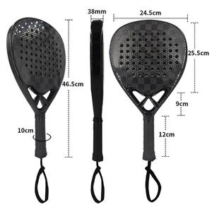 OEM 3k12k18k Carbon Fiber Beach <b>Tennis</b> Paddle <b>Racket</b> Core Hardness 13/15/17/22 PU <b>Grip</b> Lightweight 45.5cm - Product Image 6