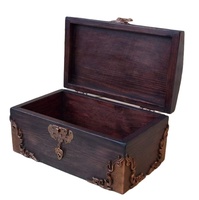 Boîte à Sadaqa Rectangulaire en Bois Écologique Motif Croissant Islamique Capacité 3-6L pour Ramadan et Aïd Moubarak
