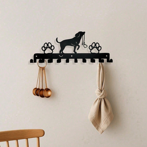 CIFbuy Portachiavi Rustico da Ingresso, Ganci in Metallo a Forma di Cane Stile Fattoria, Decorazione Murale, Organizzatore da Cucina per Chiavi e Posta, Servizio di Ritiro Disponibile - Product Image 2