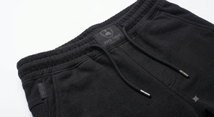 Shorts unisexes en coton et polyester noir, coupe classique, extensibles, légers, respirants, séchage rapide, durables, pour adultes - Product Image 5