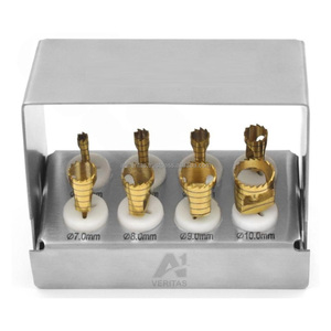 A-1 VERITAS Manual Ergonomic Dental Implant Trephine Drill Set 8 Pieces Stainless Steel Reusable Bone Graft Surgery Instruments - Product Image 6
