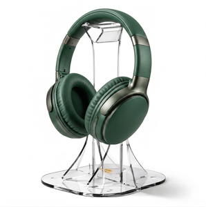 Soporte de exhibición de auriculares de acrílico personalizado OEM ODM, soporte transparente para auriculares para mostrador de tienda o escaparate. - Product Image 1