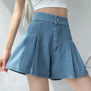 Shorts de Mezclilla de Algodón Transpirables Casuales de Cintura Alta para Mujer, de Alta Calidad Premium, Ajustados, con Estilo Personalizado, Lavados para Verano - Product Image 3