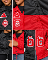Blouson Bomber Homme Color Block à Capuche Col Montant Zippé Coupe Ample Décontracté Streetwear Coupe-Vent Respirant