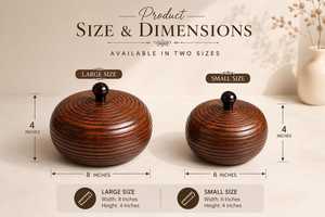 TimberLuxe - Tazón para Servir - Tazón de Madera Esmaltada Hecho a Mano de Primera Calidad para Frutas, Ensaladas, Postres, Bocadillos y Decoración del Hogar - Product Image 2