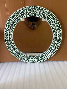 Handcrafted bone inlay <b>mirror</b> frame featuring intricate patterns, timeless elegance, and artisan charm. - Product Image 5