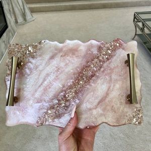 Modern Resin <b>Tray</b> for Coffee <b>Table</b> Candle Perfume Decorative Organizer Stylish Home Accessories Storage Display - Product Image 2