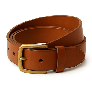 Cinturón de Cuero Genuino de Primera Calidad Personalizado para Hombre, Clásico y Duradero con Hebilla de Metal para Vestimenta Formal, Talla Personalizada - Product Image 1
