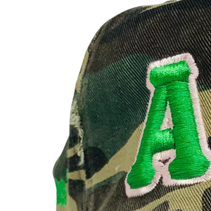 AKA หมวกปักลายตัวอักษรสีเขียวลายพรางหมวกเบสบอลปักลายผ้าฝ้ายแบบปรับได้สไตล์ลายพรางแฟชั่นลำลองหมวกวินเทจ - Product Image 2