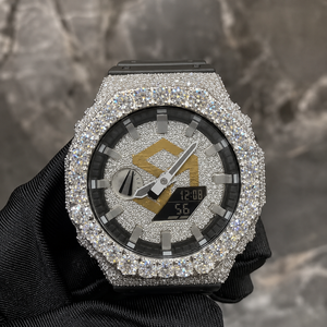 Reloj de Pulsera de Cuarzo de Lujo con Diamantes de Imitación Moissanite, Estilo Hip Hop, para Hombre, Poligonal, Analógico - Product Image 1