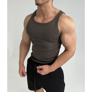Men's Fashion Brand Summer Sports Vest Solid Color Joker Sleeveless I-Character for Running & Training Formal Fitness Clothes - Product Image 1